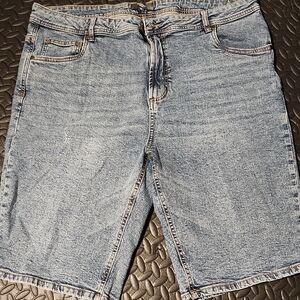 Mountain Ridge Classic Light Blue Denim Jean Shorts for Men Size 38